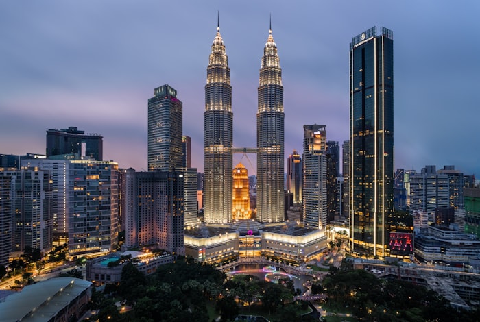 City skyline in Malaysia